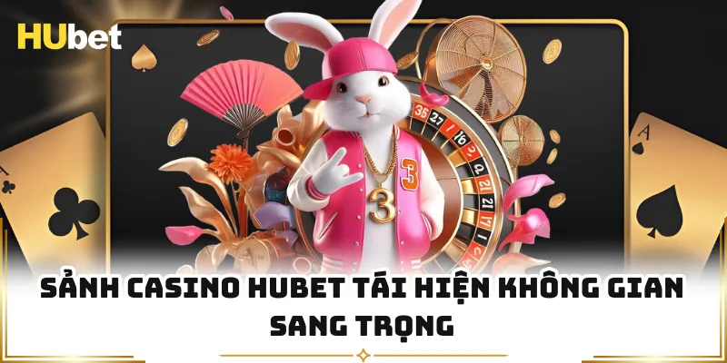Sảnh casino HUBET tái hiện không gian sang trọng